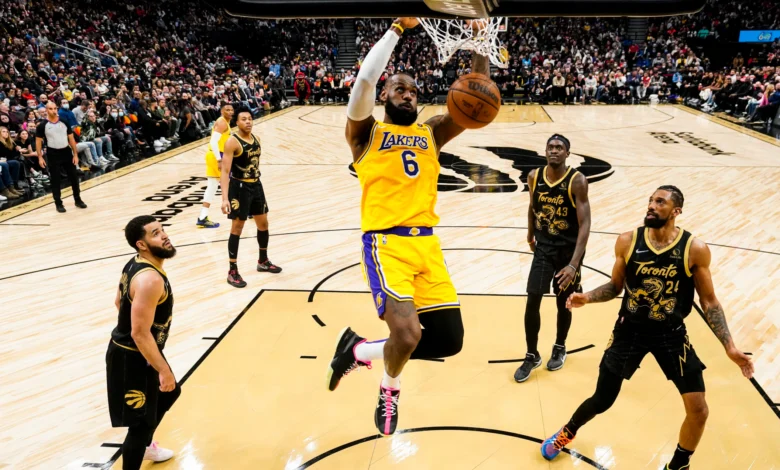 toronto raptors vs lakers match player stats